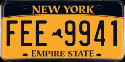 NY license plate FEE9941