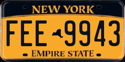 NY license plate FEE9943