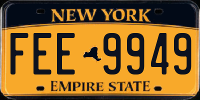 NY license plate FEE9949