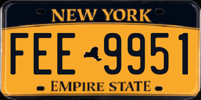 NY license plate FEE9951
