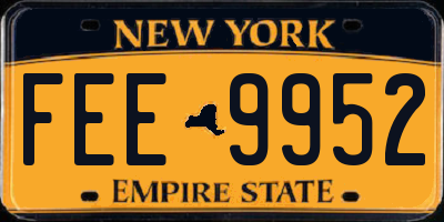 NY license plate FEE9952
