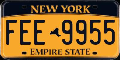 NY license plate FEE9955
