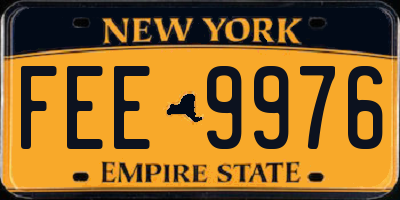 NY license plate FEE9976