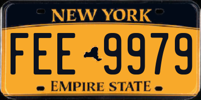 NY license plate FEE9979