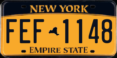 NY license plate FEF1148