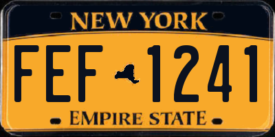 NY license plate FEF1241