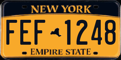 NY license plate FEF1248