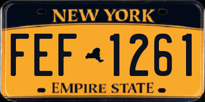 NY license plate FEF1261