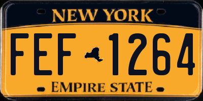 NY license plate FEF1264