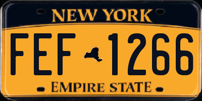 NY license plate FEF1266
