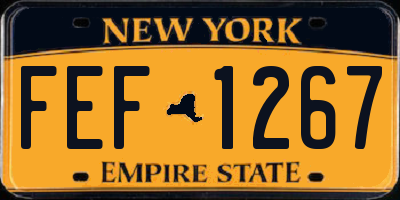 NY license plate FEF1267