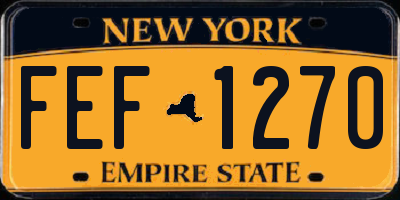 NY license plate FEF1270