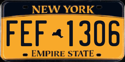NY license plate FEF1306