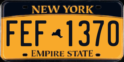NY license plate FEF1370