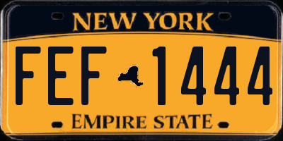 NY license plate FEF1444