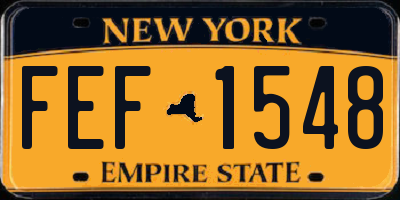 NY license plate FEF1548