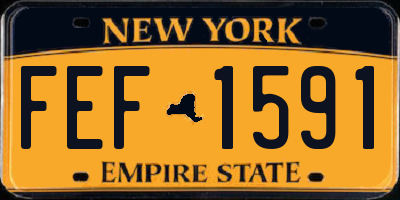 NY license plate FEF1591