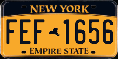 NY license plate FEF1656