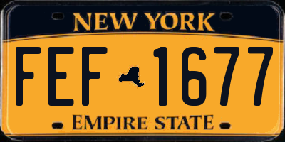NY license plate FEF1677