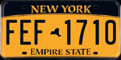 NY license plate FEF1710