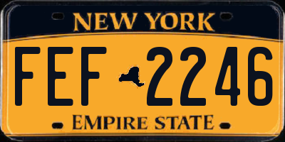 NY license plate FEF2246