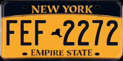 NY license plate FEF2272