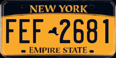 NY license plate FEF2681