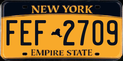NY license plate FEF2709