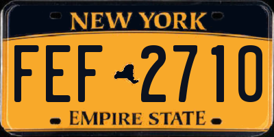 NY license plate FEF2710