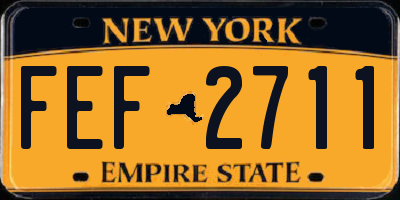 NY license plate FEF2711