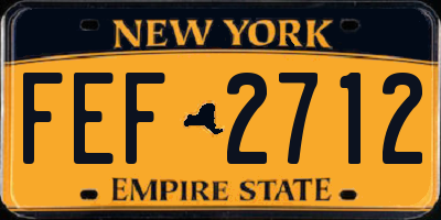 NY license plate FEF2712