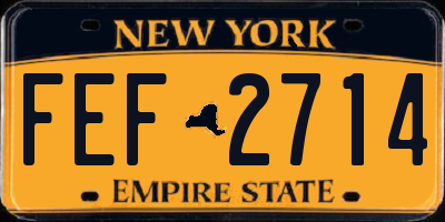 NY license plate FEF2714