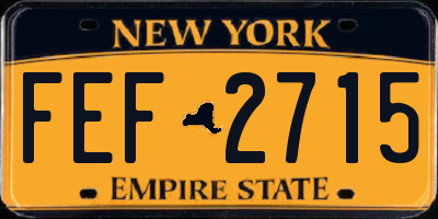 NY license plate FEF2715