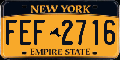 NY license plate FEF2716