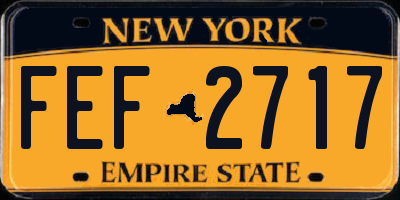 NY license plate FEF2717