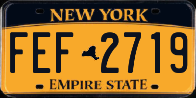NY license plate FEF2719