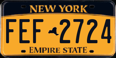 NY license plate FEF2724