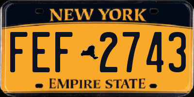 NY license plate FEF2743
