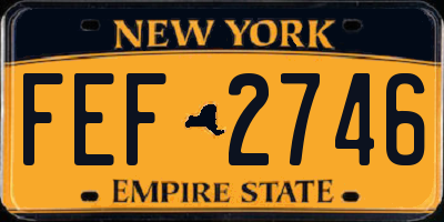 NY license plate FEF2746