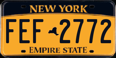 NY license plate FEF2772