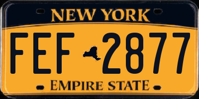 NY license plate FEF2877