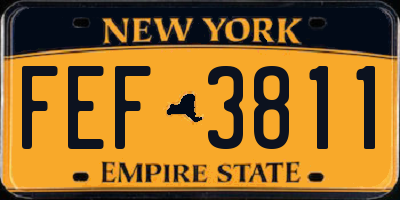 NY license plate FEF3811