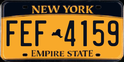 NY license plate FEF4159