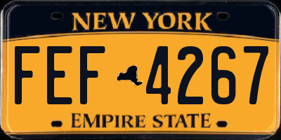 NY license plate FEF4267