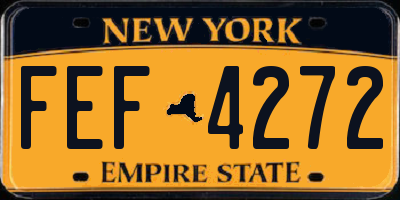 NY license plate FEF4272
