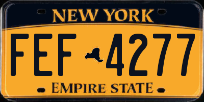 NY license plate FEF4277