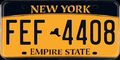 NY license plate FEF4408