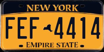 NY license plate FEF4414