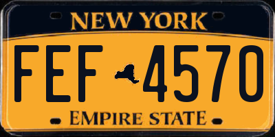 NY license plate FEF4570