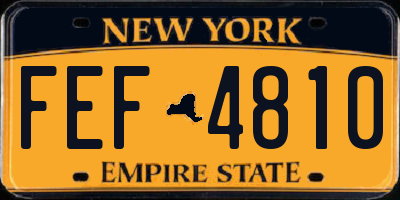 NY license plate FEF4810
